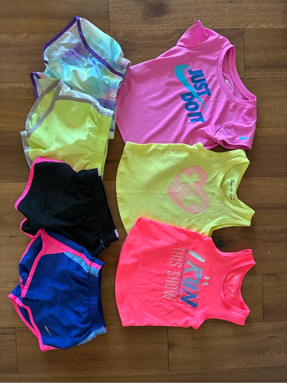 Nike Kids Bright Pink & Neon Active Tee and Tank Bundle